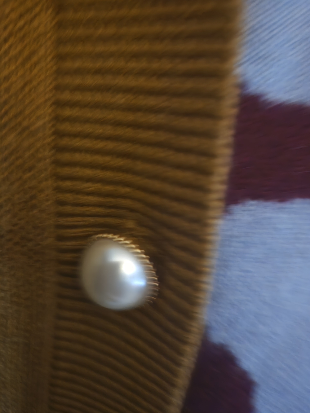 crosby. Multi-Colorblock Leopard Cardigan with Pearl Buttons - Picture 3 of 4